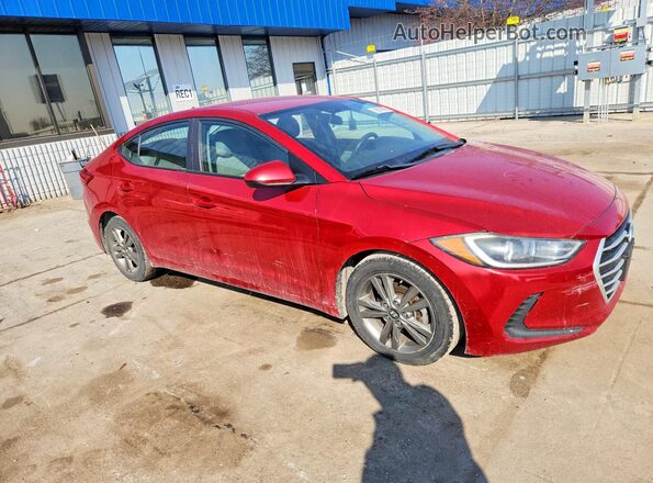 5NPD84LF6JH295739 2018 HYUNDAI ELANTRA Red წინა მარჯვენა