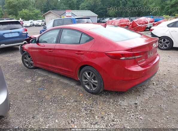 5NPD84LF6JH313902 2018 HYUNDAI ELANTRA Red Հետևի ձախ