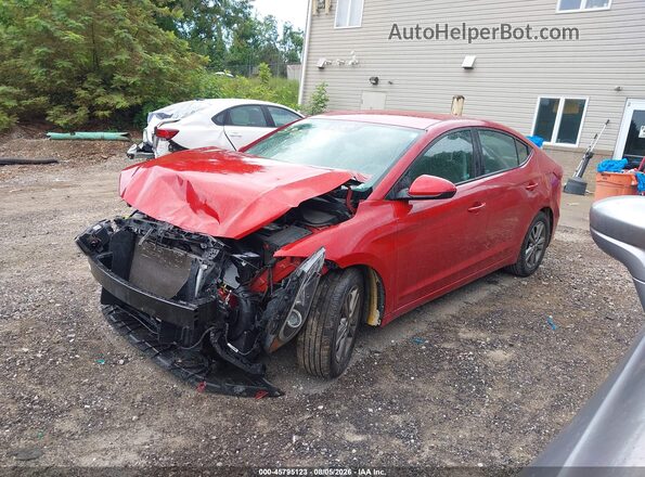 5NPD84LF6JH313902 2018 HYUNDAI ELANTRA Red Առջևի ձախ երեք քառորդ տեսարան
