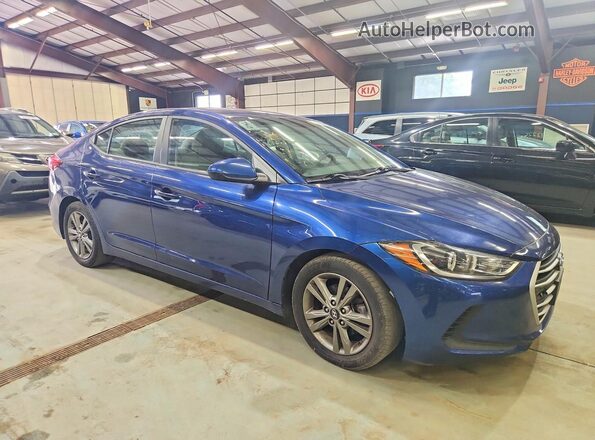5NPD84LF6JH316217 2018 HYUNDAI ELANTRA Blue Przód prawy