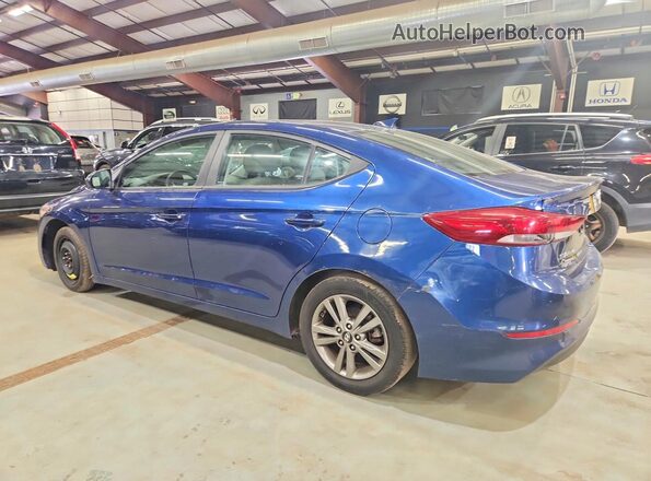 5NPD84LF6JH316217 2018 HYUNDAI ELANTRA Blue Tył lewy