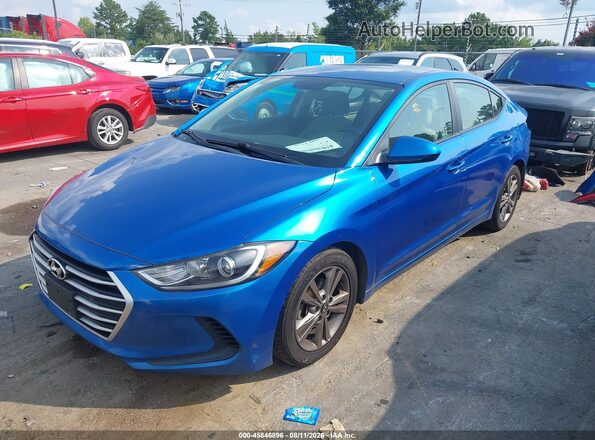 5NPD84LF6JH322650 2018 HYUNDAI ELANTRA Blue წინა მარცხენა ხედი სამი მეოთხედიდან
