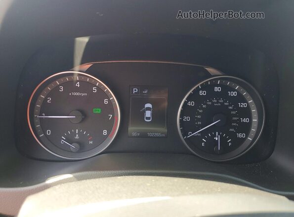 5NPD84LF6JH339609 2018 HYUNDAI ELANTRA Blue Вид щитка приладів