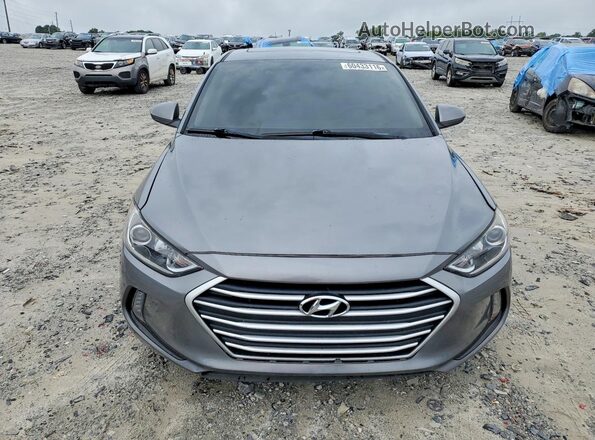 5NPD84LF6JH344745 2018 HYUNDAI ELANTRA Gray Front view