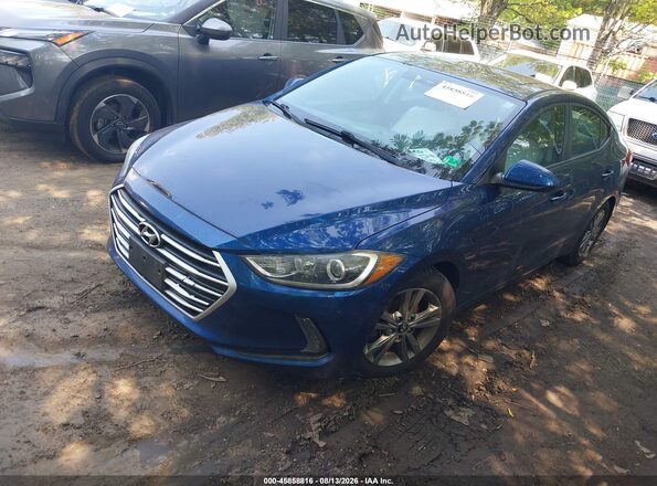 5NPD84LF6JH373064 2018 HYUNDAI ELANTRA Blue Передня ліва чверть