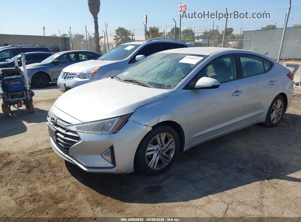 5NPD84LF6KH413127 2019 HYUNDAI ELANTRA Silver Առջևի ձախ երեք քառորդ տեսարան