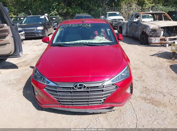 5NPD84LF6KH430932 2019 HYUNDAI ELANTRA Red Вид щитка приладів