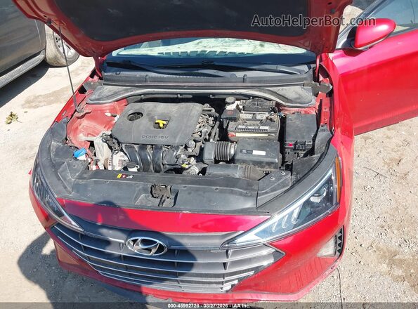 5NPD84LF6KH430932 2019 HYUNDAI ELANTRA Red Вид ззаду