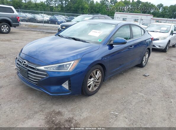 5NPD84LF6KH430994 2019 HYUNDAI ELANTRA Синий Передняя левая четверть