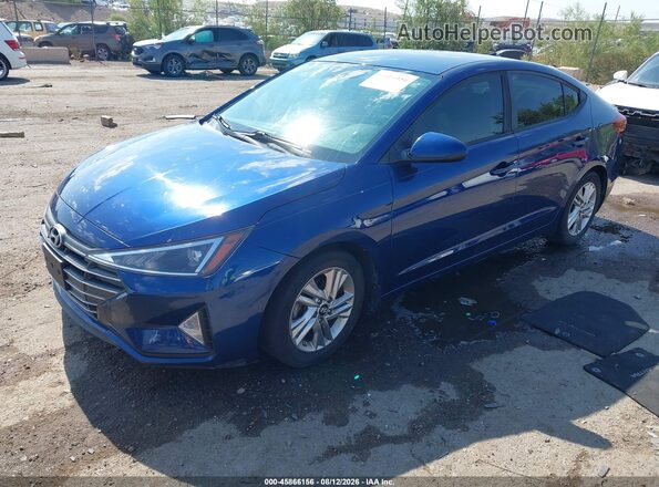 5NPD84LF6KH455099 2019 HYUNDAI ELANTRA Blue Передня ліва чверть