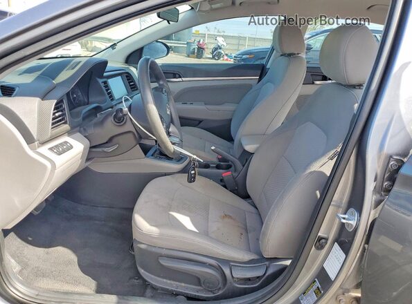 5NPD84LF6KH459606 2019 HYUNDAI ELANTRA Gray წინა სალონის ხედი