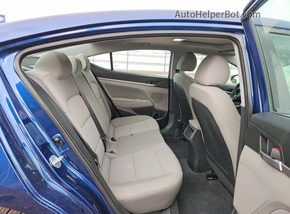 5NPD84LF6KH472131 2019 HYUNDAI ELANTRA Blue Հետևի նստատեղերի տեսք