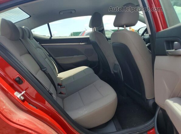 5NPD84LF6LH531597 2020 HYUNDAI ELANTRA Red Rear seats view