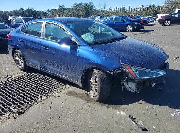 5NPD84LF6LH543989 2020 HYUNDAI ELANTRA Blue Delantero derecho
