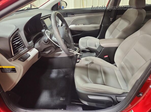 5NPD84LF7HH008189 2017 HYUNDAI ELANTRA Red Widok wnętrza z przodu