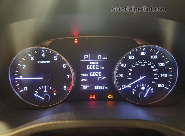 5NPD84LF7HH008189 2017 HYUNDAI ELANTRA Red Widok zestawu wskaźników