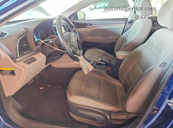 5NPD84LF7HH036848 2017 HYUNDAI ELANTRA Blue Widok wnętrza z przodu