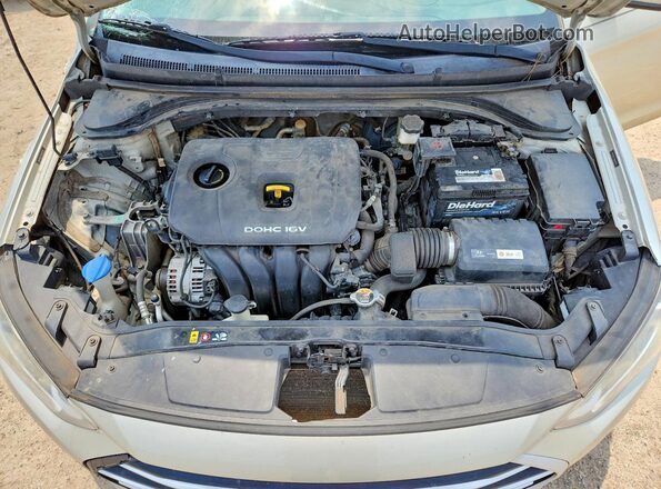 5NPD84LF7HH046196 2017 HYUNDAI ELANTRA Золотой Вид задней части салона
