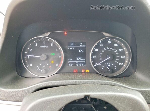 5NPD84LF7HH064617 2017 HYUNDAI ELANTRA Blue Вид щитка приладів