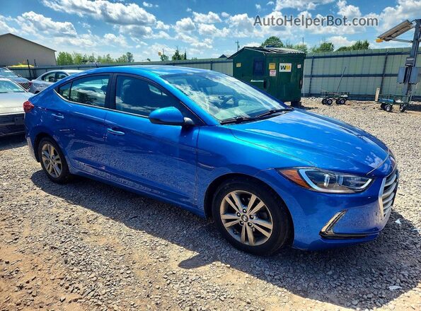 5NPD84LF7HH128655 2017 HYUNDAI ELANTRA Blue Widok deski rozdzielczej
