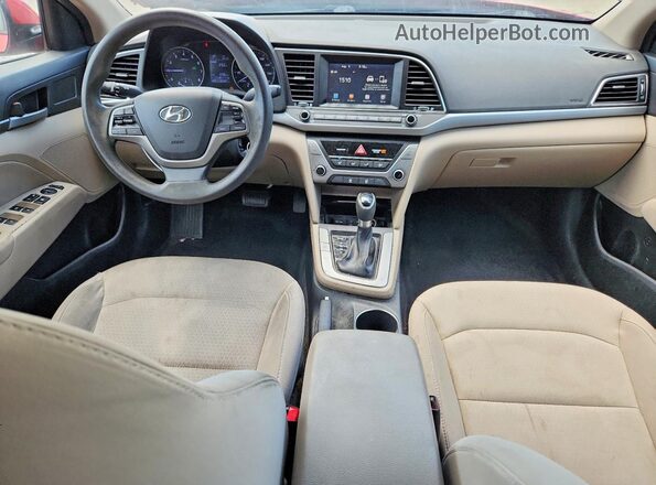 5NPD84LF7HH140868 2017 HYUNDAI ELANTRA Red წინა პანელის ხედი