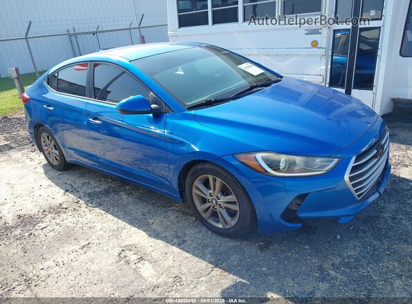 5NPD84LF7HH150302 2017 HYUNDAI ELANTRA Blue უკანა სალონის ხედი