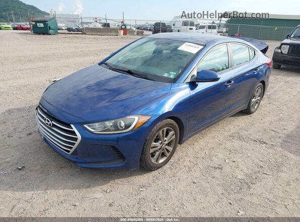 5NPD84LF7JH226204 2018 HYUNDAI ELANTRA Blue Vista tres cuartos delantera izquierda