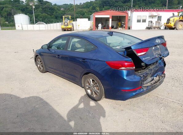 5NPD84LF7JH226204 2018 HYUNDAI ELANTRA Blue Trasero izquierdo