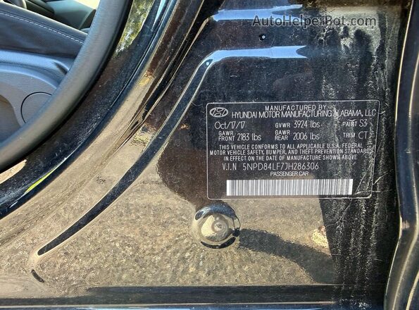 5NPD84LF7JH286306 2018 HYUNDAI ELANTRA Black Rear seats view