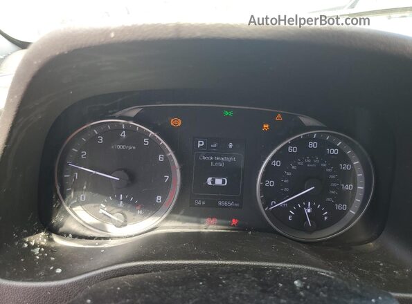 5NPD84LF7JH291165 2018 HYUNDAI ELANTRA White Սարքավորումների վահանակի տեսք