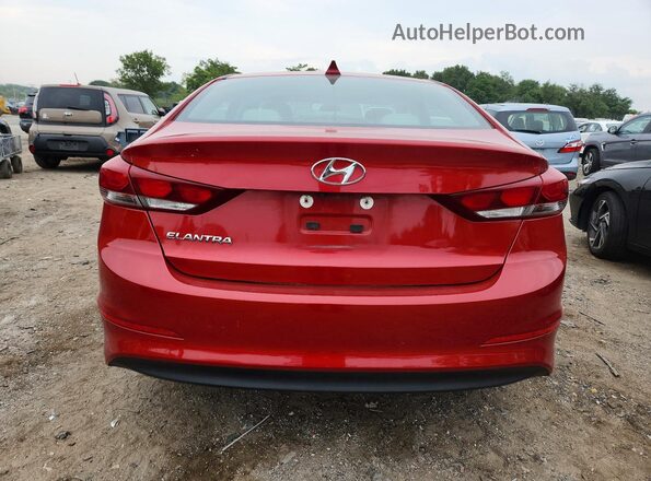 5NPD84LF7JH294034 2018 HYUNDAI ELANTRA Red Вид ззаду