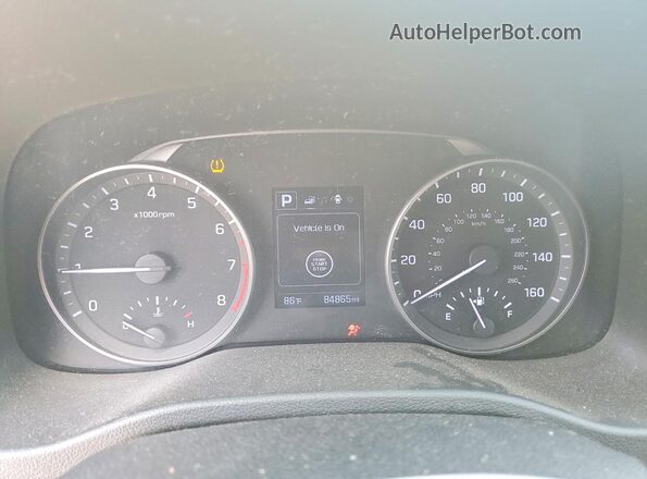 5NPD84LF7JH319160 2018 HYUNDAI ELANDRA White Սարքավորումների վահանակի տեսք