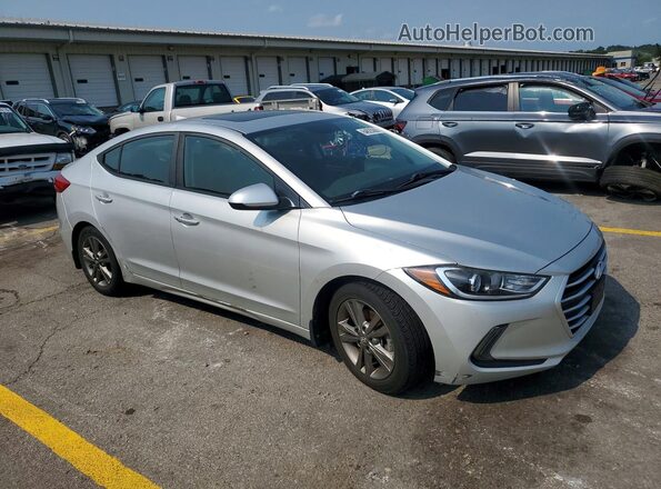 5NPD84LF7JH341384 2018 HYUNDAI ELANTRA Серебряный Передняя правая четверть