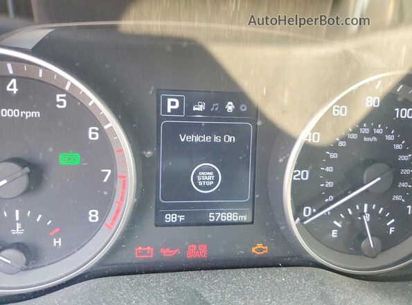 5NPD84LF7JH341384 2018 HYUNDAI ELANTRA Серебряный Вид щитка приборов
