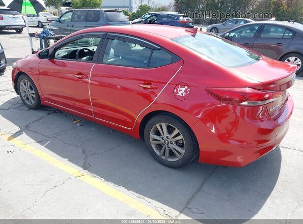 5NPD84LF7JH354121 2018 HYUNDAI ELANTRA Red Задня ліва чверть