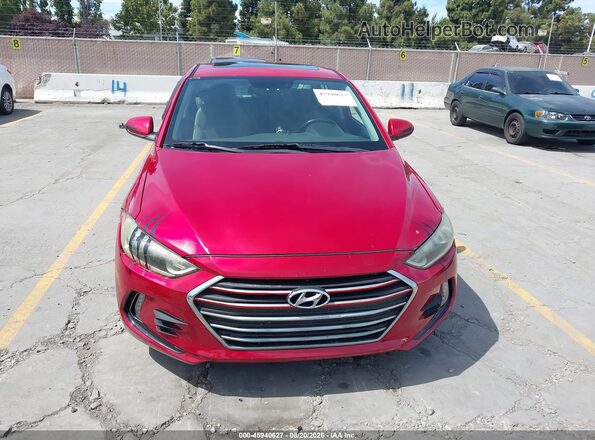 5NPD84LF7JH354121 2018 HYUNDAI ELANTRA Red Вид щитка приладів