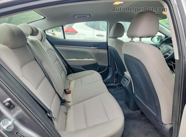5NPD84LF7JH364986 2018 HYUNDAI ELANTRA Gray Widok tylnych siedzeń