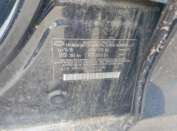 5NPD84LF7JH377298 2018 HYUNDAI ELANTRA Black Շարժիչի բաժամունքի տեսք