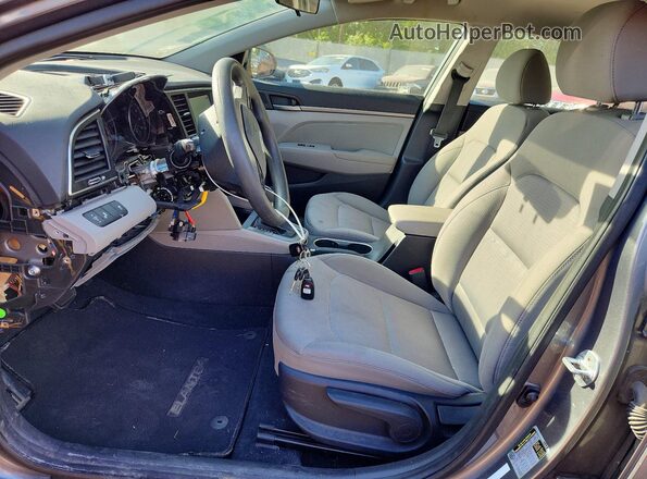 5NPD84LF7JH384753 2018 HYUNDAI ELANTRA Gray Widok wnętrza z przodu