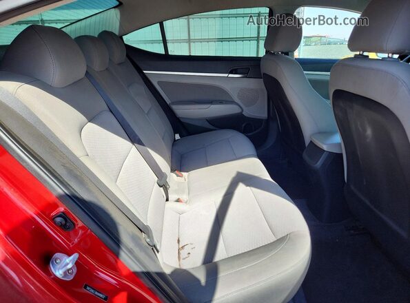 5NPD84LF7KH449652 2019 HYUNDAI ELANTRA Red უკანა სავარძლების ხედი