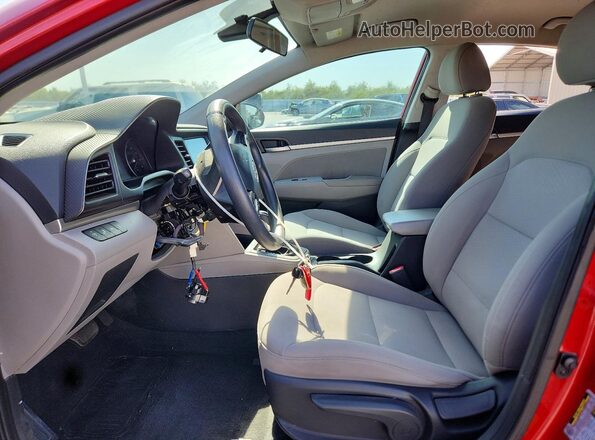 5NPD84LF7KH449652 2019 HYUNDAI ELANTRA Red წინა სალონის ხედი