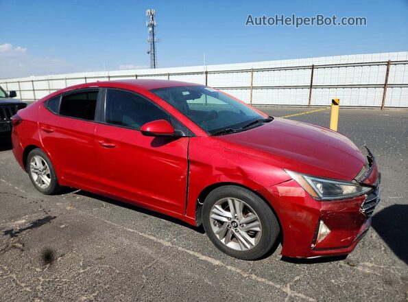 5NPD84LF7KH449652 2019 HYUNDAI ELANTRA Red წინა მარჯვენა