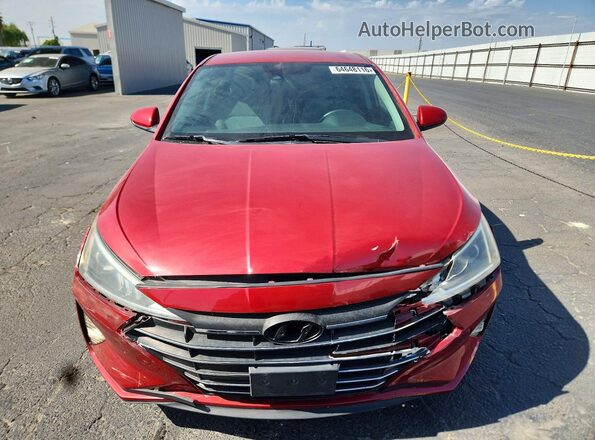 5NPD84LF7KH449652 2019 HYUNDAI ELANTRA Red წინა ხედი