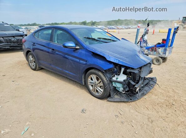 5NPD84LF7KH451305 2019 HYUNDAI ELANTRA Blue Delantero derecho