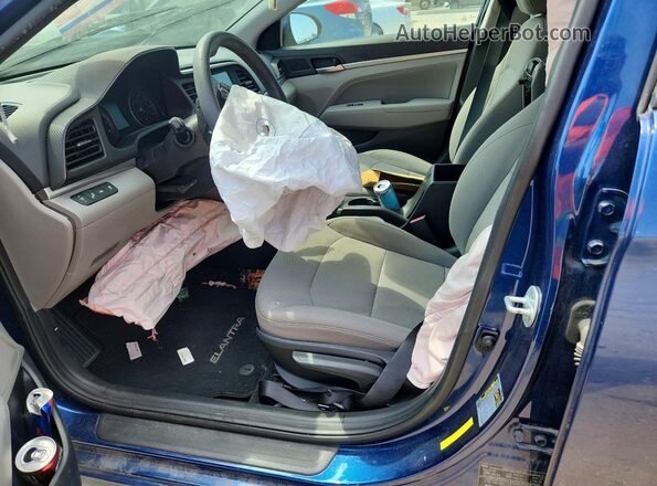 5NPD84LF7KH451305 2019 HYUNDAI ELANTRA Blue Vista interior delantera