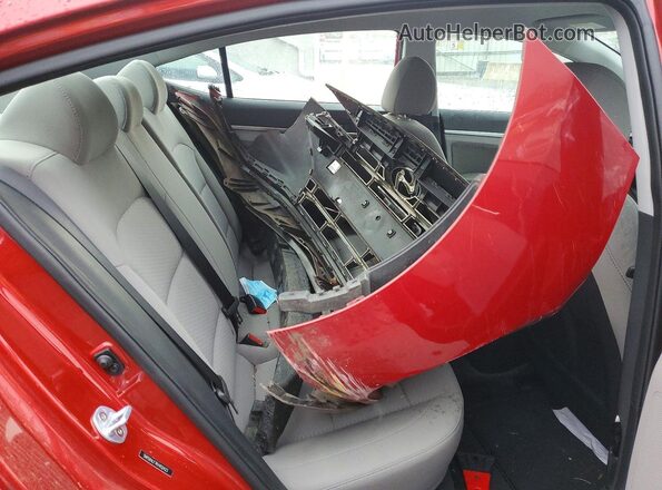 5NPD84LF7KH452423 2019 HYUNDAI ELANTRA Red Вид задніх сидінь
