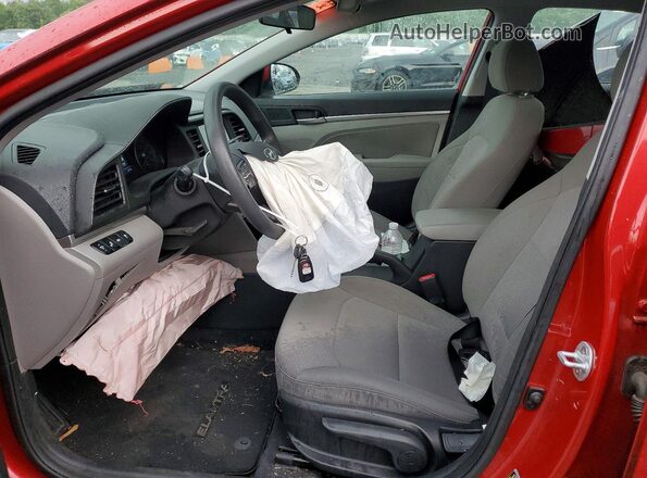 5NPD84LF7KH452423 2019 HYUNDAI ELANTRA Red Вид салону спереду