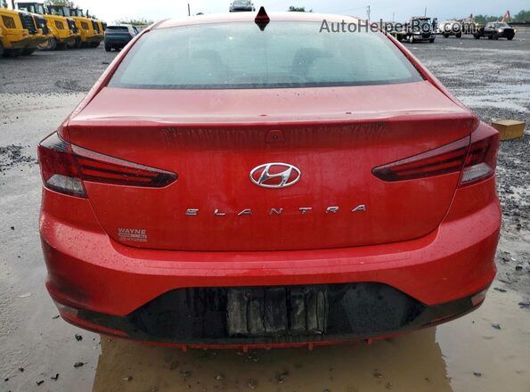 5NPD84LF7KH452423 2019 HYUNDAI ELANTRA Red Вид ззаду