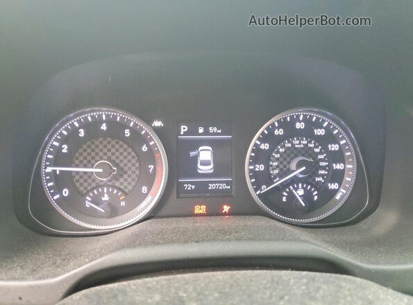 5NPD84LF7KH452423 2019 HYUNDAI ELANTRA Red Вид щитка приладів
