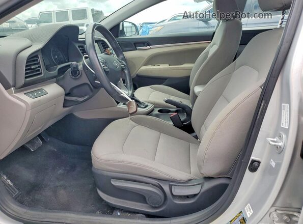 5NPD84LF7KH455113 2019 HYUNDAI ELANTRA Silver Vista interior delantera